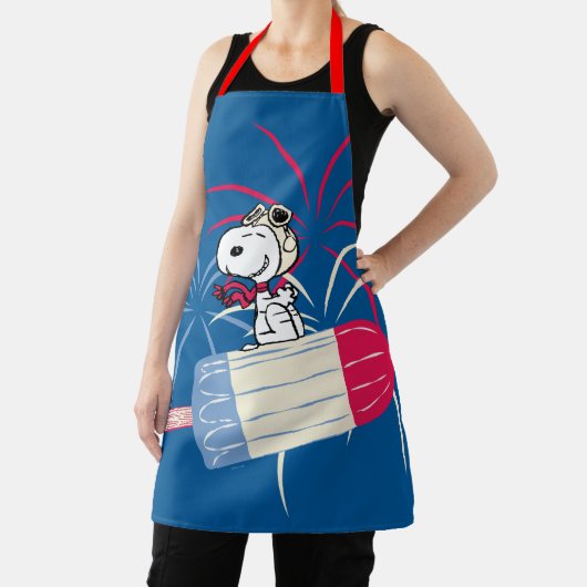 Snoopy van de vliegende luis op ijsPop Schort (Insitu)