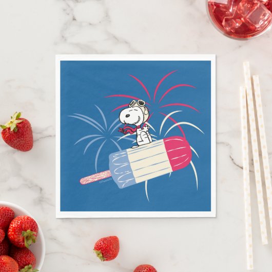 Snoopy van de vliegende luis op ijsPop Servet (Insitu)