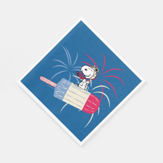 Snoopy van de vliegende luis op ijsPop Servet (Hoek)