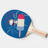 Snoopy van de vliegende luis op ijsPop Tafeltennisbatje (Zijkant)
