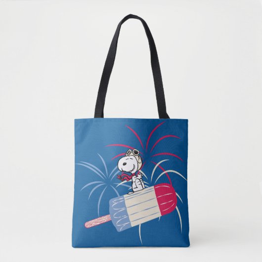 Snoopy van de vliegende luis op ijsPop Tote Bag (Voorkant)