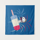 Snoopy van de vliegende luis op ijsPop Wandkleed (Voorkant (horizontaal))