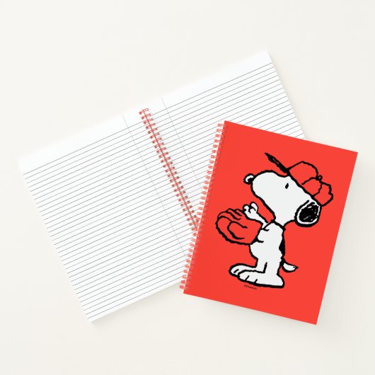 Snoopy Varsity Sport Baseball Notitieboek (Binnen)