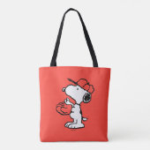 Snoopy Varsity Sport Baseball Tote Bag (Achterkant)