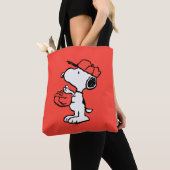Snoopy Varsity Sport Baseball Tote Bag (Dichtbij)
