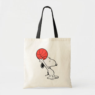 Snoopy Varsity Sport Basketball Tote Bag