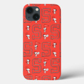 Snoopy Varsity Sportpatroon Case-Mate iPhone Case (Achterkant)