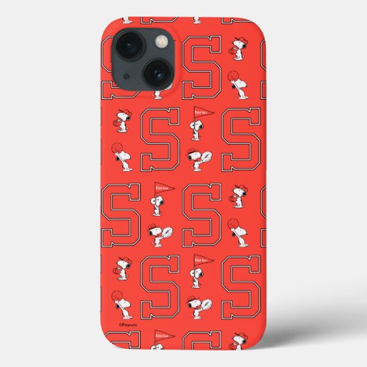 Snoopy Varsity Sportpatroon Case-Mate iPhone Case (Achterkant)