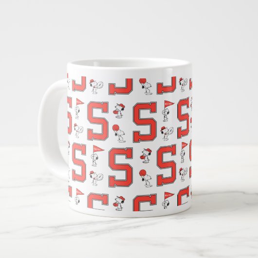 Snoopy Varsity Sportpatroon Grote Koffiekop (Links)