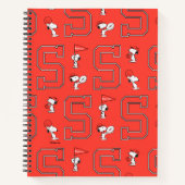 Snoopy Varsity Sportpatroon Notitieboek (Voorkant)