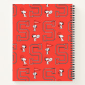 Snoopy Varsity Sportpatroon Notitieboek (Achterkant)