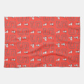 Snoopy Varsity Sportpatroon Theedoek (Horizontaal)