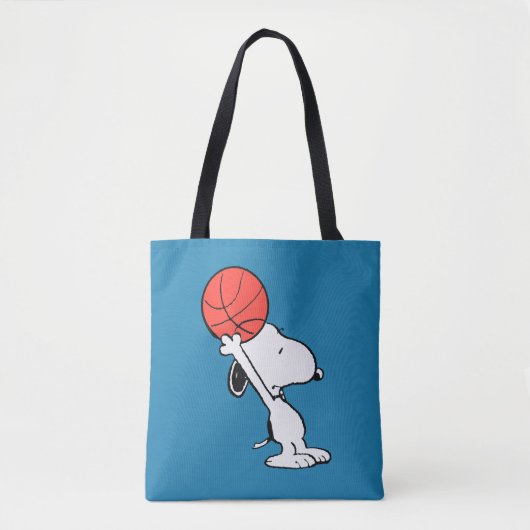 Snoopy Varsity Sports Basketball Tote Bag (Voorkant)