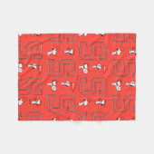 Snoopy Varsity Sports Fleece Deken (Voorkant (Horizontaal))