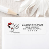 Snoopy Varsity Sports Football Etiket (Insitu)