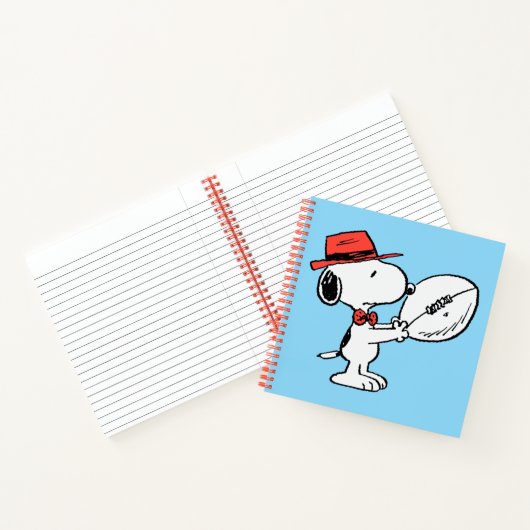 Snoopy Varsity Sports Football Notitieboek (Binnen)