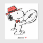 Snoopy Varsity Sports Football Sticker (Vel)
