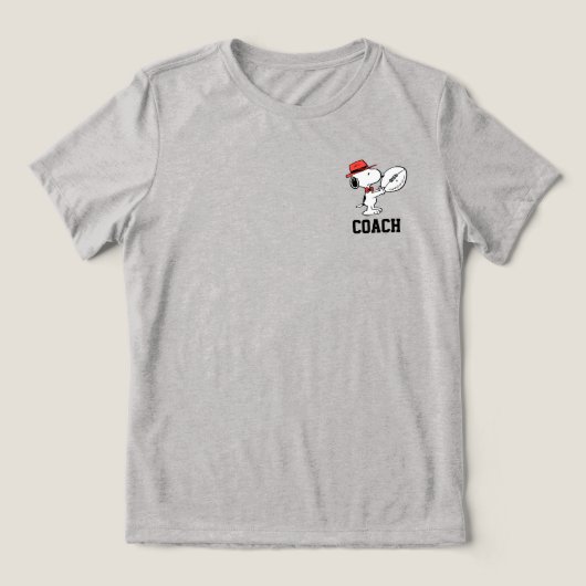 Snoopy Varsity Sports Football Tri-Blend Shirt (Design voorkant)
