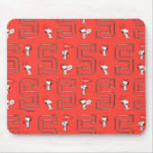 Snoopy Varsity Sports Pattern Muismat (Voorkant)