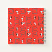 Snoopy Varsity Sports Pattern Notitieboek (Achterkant)