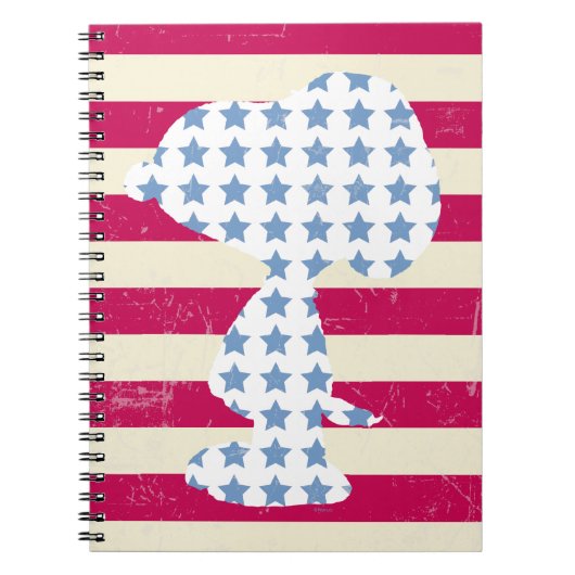 Snoopy Vintage Stars & Stripes Notitieboek (Voorkant)