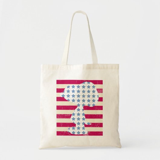 Snoopy Vintage Stars & Stripes Tote Bag (Voorkant)