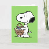 Snoopy vrolijk Pasen Feestdagen Kaart (Voorkant)
