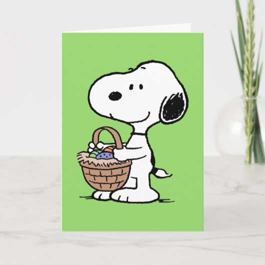 Snoopy vrolijk Pasen Feestdagen Kaart (Voorkant)