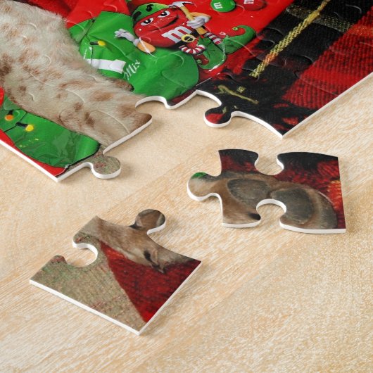 Snoopy wacht op Kerstmis Puzzle Legpuzzel (Zijkant)