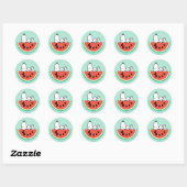 Snoopy Watermeloendromen Ronde Sticker (Vel)