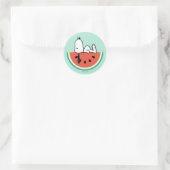 Snoopy Watermeloendromen Ronde Sticker (Tas)