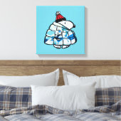 Snoopy Winter Gem Puffer Jacket Canvas Print (Insitu (Slaapkamer))