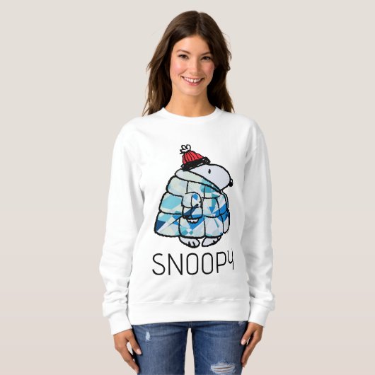 Snoopy Winter Gem Puffer Jacket Sweatshirt (Voorkant volledig)