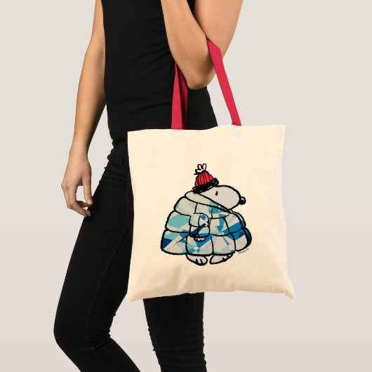 Snoopy Winter Gem Puffer Jacket Tote Bag (Voorkant (product))