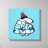 Snoopy Winter Gem Puffer Jas Canvas Print (Voorkant)