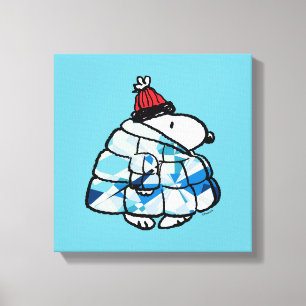 Snoopy Winter Gem Puffer Jas Canvas Print
