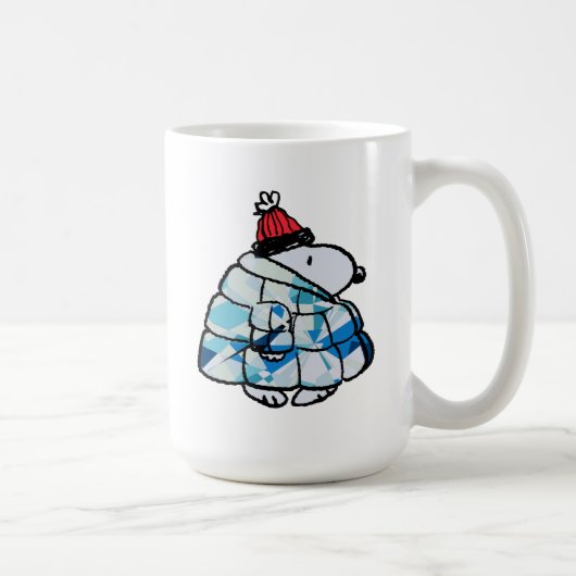 Snoopy Winter Gem Puffer Jas Koffiemok (Rechts)
