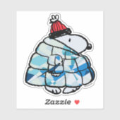 Snoopy Winter Gem Puffer Jas Sticker (Vel)