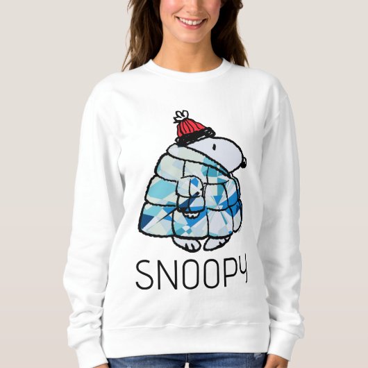Snoopy Winter Gem Puffer Jas Sweatshirt (Voorkant)