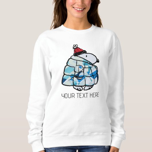 Snoopy Winter Gem Puffer Jas Sweatshirt (Voorkant)