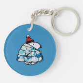 Snoopy Winter in Jasjas Sleutelhanger (Achterkant)