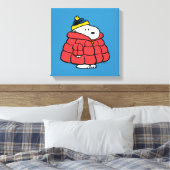 Snoopy Winter in Puffer Coat Canvas Print (Insitu (Slaapkamer))