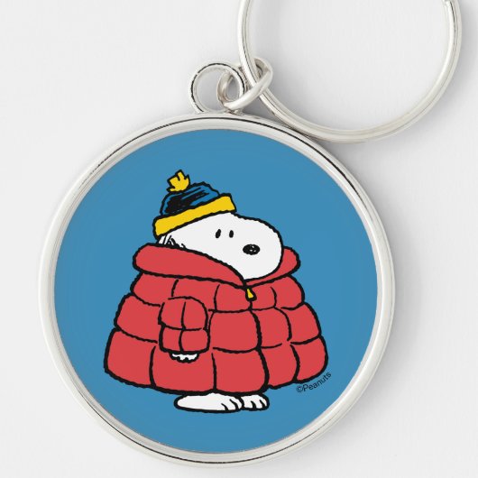 Snoopy Winter in Puffer Coat Keychain (Voorkant)