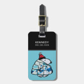 Snoopy Winter in Puffer Coat Luggage Tag Bagagelabel (Voorkant verticaal)