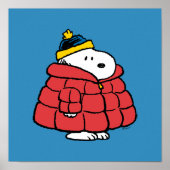 Snoopy Winter in Puffer Coat Poster (Voorkant)