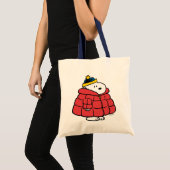 Snoopy Winter in Puffer Coat Tote Tas (Voorkant (product))