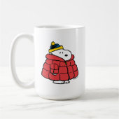 Snoopy Winter in Pufferjas Koffiemok (Links)
