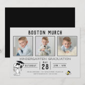 Snoopy & Woodstock Afstuderen met 3 foto's Kaart (Voorkant / Achterkant)