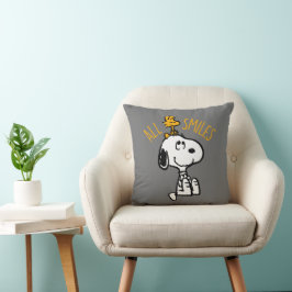Snoopy & Woodstock - Alle glimlach Kussen