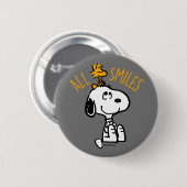 Snoopy & Woodstock - Alle glimlach Ronde Button 5,7 Cm (Voorkant /achterkant)